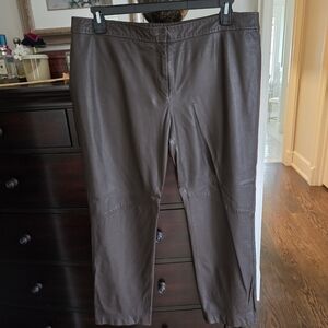 Dana Buchman Leather Pants, Sz 16, Burgundy